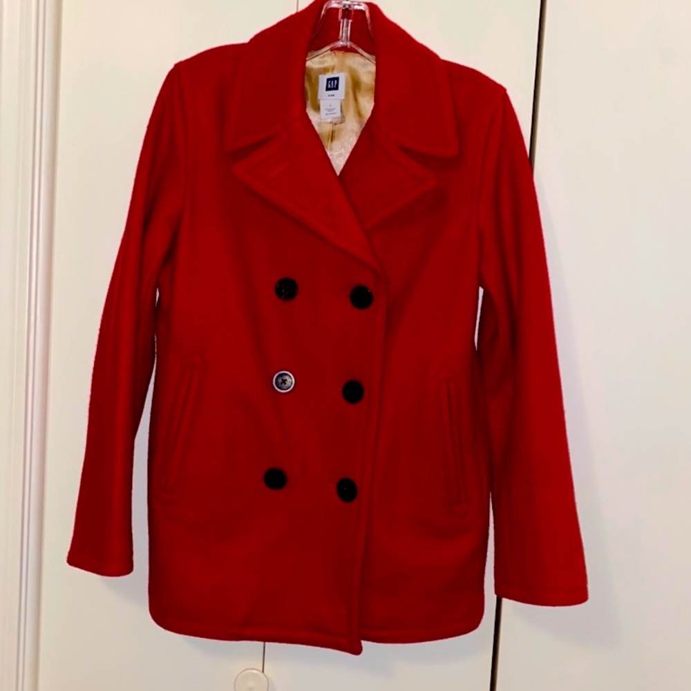❤️GAP Stunning Red Wool Coat❤️